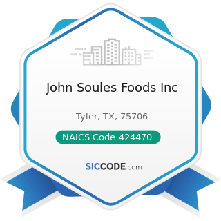 John Soules Foods Inc - NAICS Code 424470 - Meat and Meat Product Merchant Wholesalers