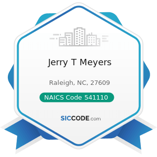 Jerry T Meyers - NAICS Code 541110 - Offices of Lawyers
