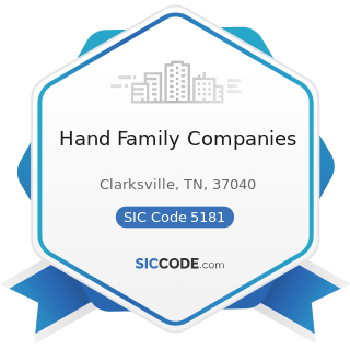Hand Family Companies - SIC Code 5181 - Beer and Ale