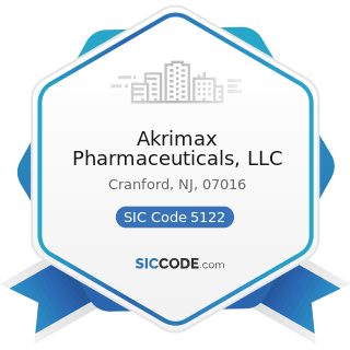 Akrimax Pharmaceuticals, LLC - SIC Code 5122 - Drugs, Drug Proprietaries, and Druggists' Sundries