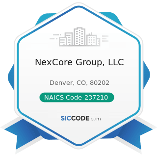 NexCore Group, LLC - NAICS Code 237210 - Land Subdivision