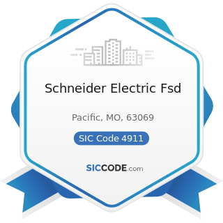 Schneider Electric Fsd - SIC Code 4911 - Electric Services