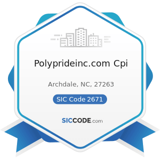 Polyprideinc.com Cpi - SIC Code 2671 - Packaging Paper and Plastics Film, Coated and Laminated