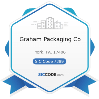 Graham Packaging Co - SIC Code 7389 - Business Services, Not Elsewhere Classified