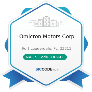 Omicron Motors Corp - NAICS Code 336991 - Motorcycle, Bicycle, and Parts Manufacturing