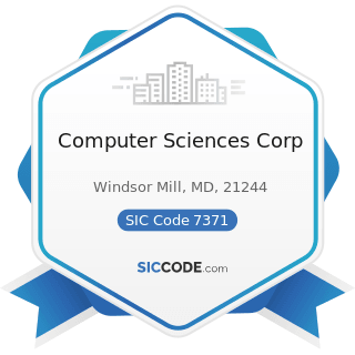Computer Sciences Corp - SIC Code 7371 - Computer Programming Services