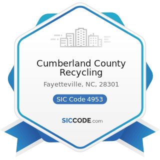 Cumberland County Recycling - SIC Code 4953 - Refuse Systems