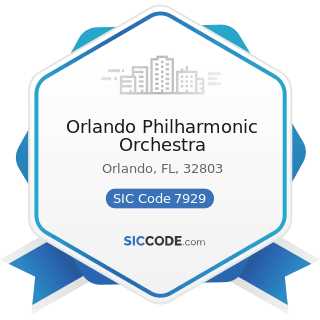 Orlando Philharmonic Orchestra - SIC Code 7929 - Bands, Orchestras, Actors, and other...