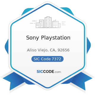 Sony Playstation - SIC Code 7372 - Prepackaged Software