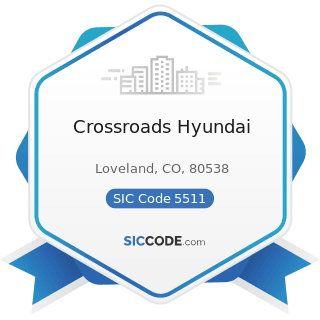Crossroads Hyundai - SIC Code 5511 - Motor Vehicle Dealers (New and Used)