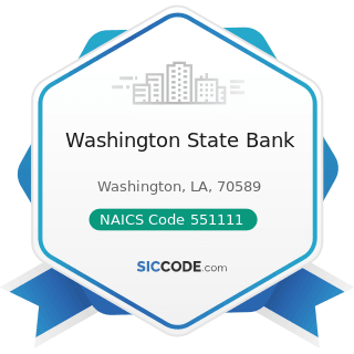 Washington State Bank - NAICS Code 551111 - Offices of Bank Holding Companies