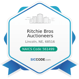 Ritchie Bros Auctioneers - NAICS Code 561499 - All Other Business Support Services
