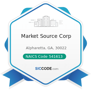 Market Source Corp - NAICS Code 541613 - Marketing Consulting Services