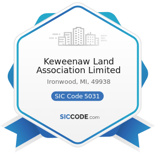 Keweenaw Land Association Limited - SIC Code 5031 - Lumber, Plywood, Millwork, and Wood Panels