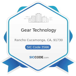 Gear Technology - SIC Code 3566 - Speed Changers, Industrial High-Speed Drives, and Gears
