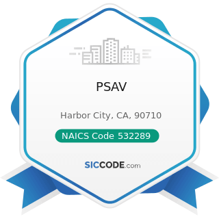 PSAV - NAICS Code 532289 - All Other Consumer Goods Rental
