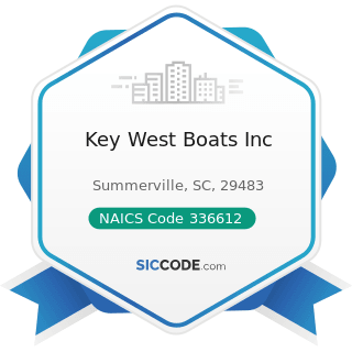 Key West Boats Inc - NAICS Code 336612 - Boat Building