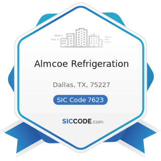Almcoe Refrigeration - SIC Code 7623 - Refrigeration and Air-conditioning Service and Repair...