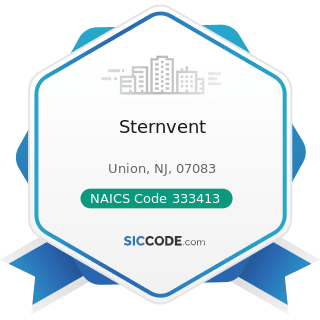 Sternvent - NAICS Code 333413 - Industrial and Commercial Fan and Blower and Air Purification...