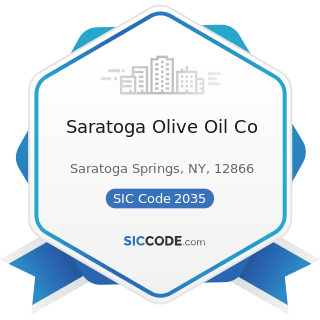 Saratoga Olive Oil Co - SIC Code 2035 - Pickled Fruits and Vegetables, Vegetable Sauces and...
