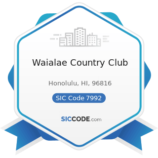 Waialae Country Club - SIC Code 7992 - Public Golf Courses