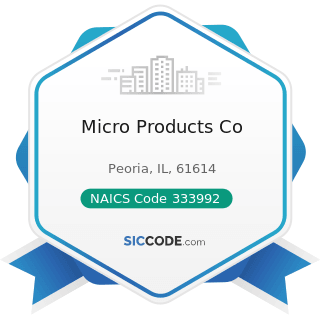 Micro Products Co - NAICS Code 333992 - Welding and Soldering Equipment Manufacturing