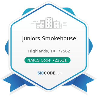 Juniors Smokehouse - NAICS Code 722511 - Full-Service Restaurants