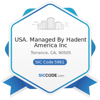USA. Managed By Hadent America Inc - SIC Code 5961 - Catalog and Mail-Order Houses
