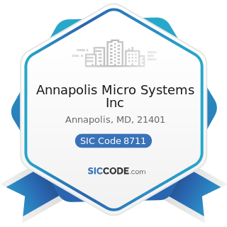 Annapolis Micro Systems Inc - SIC Code 8711 - Engineering Services