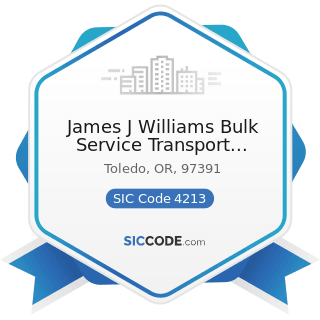 James J Williams Bulk Service Transport Toledo - SIC Code 4213 - Trucking, except Local