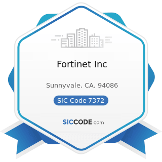 Fortinet Inc - SIC Code 7372 - Prepackaged Software