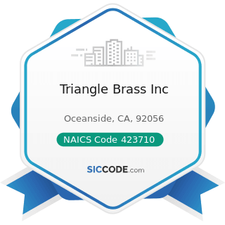 Triangle Brass Inc - NAICS Code 423710 - Hardware Merchant Wholesalers