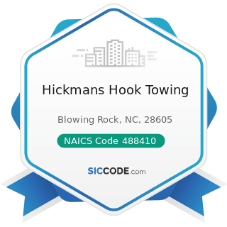 Hickmans Hook Towing - NAICS Code 488410 - Motor Vehicle Towing