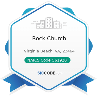 Rock Church - NAICS Code 561920 - Convention and Trade Show Organizers