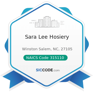Sara Lee Hosiery - NAICS Code 315110 - Hosiery and Sock Mills
