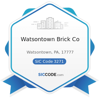 Watsontown Brick Co - SIC Code 3271 - Concrete Block and Brick