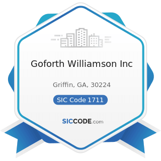 Goforth Williamson Inc - SIC Code 1711 - Plumbing, Heating and Air-Conditioning