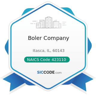 Boler Company - NAICS Code 423110 - Automobile and Other Motor Vehicle Merchant Wholesalers
