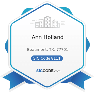 Ann Holland - SIC Code 8111 - Legal Services
