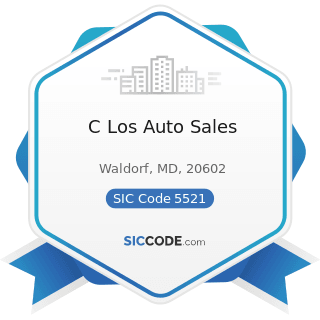 C Los Auto Sales - SIC Code 5521 - Motor Vehicle Dealers (Used Only)