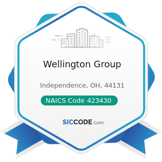 Wellington Group - NAICS Code 423430 - Computer and Computer Peripheral Equipment and Software...
