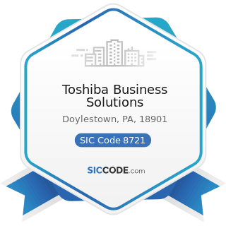 Toshiba Business Solutions - SIC Code 8721 - Accounting, Auditing, and Bookkeeping Services