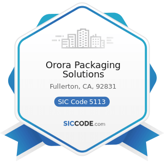 Orora Packaging Solutions - SIC Code 5113 - Industrial and Personal Service Paper
