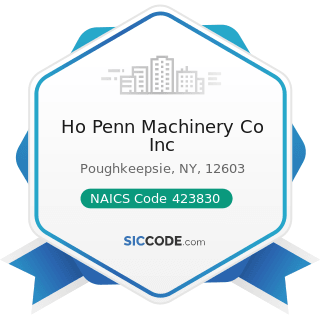 Ho Penn Machinery Co Inc - NAICS Code 423830 - Industrial Machinery and Equipment Merchant...