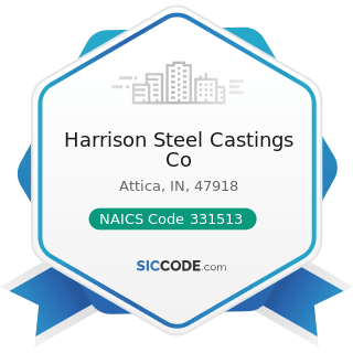 Harrison Steel Castings Co - NAICS Code 331513 - Steel Foundries (except Investment)