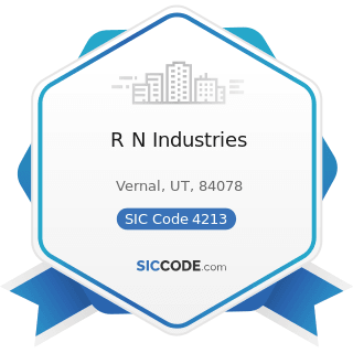 R N Industries - SIC Code 4213 - Trucking, except Local