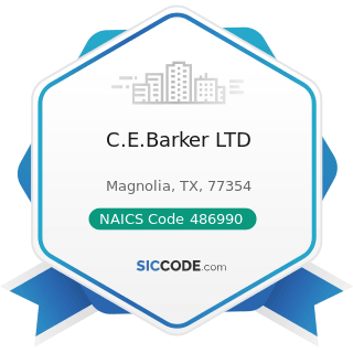 C.E.Barker LTD - NAICS Code 486990 - All Other Pipeline Transportation
