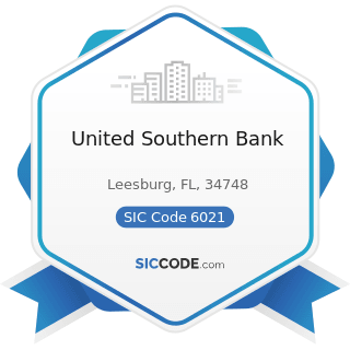 United Southern Bank - SIC Code 6021 - National Commercial Banks