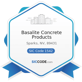 Basalite Concrete Products - SIC Code 1542 - General Contractors-Nonresidential Buildings, other...