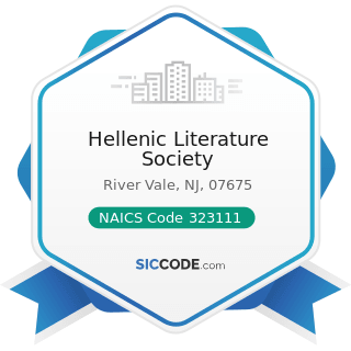 Hellenic Literature Society - NAICS Code 323111 - Commercial Printing (except Screen and Books)